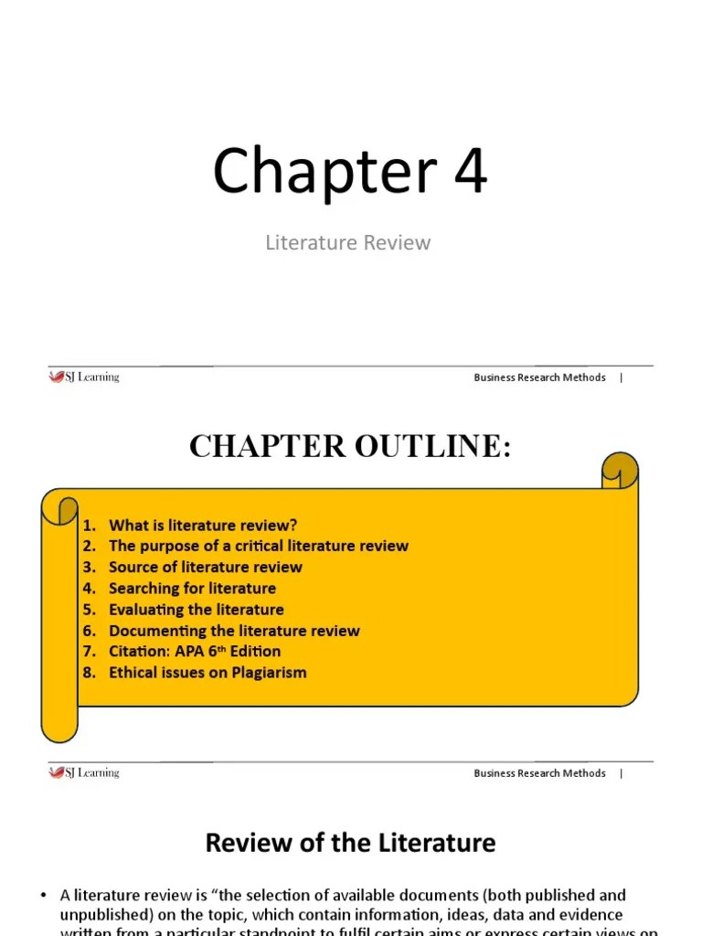 Chapter 4 Literature Review | PDF | Citation | Abstract (Summary)