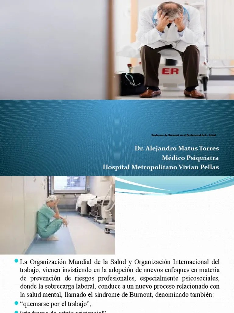Burnout En Personal De Salud | PDF | Burnout Ocupacional | Sicología