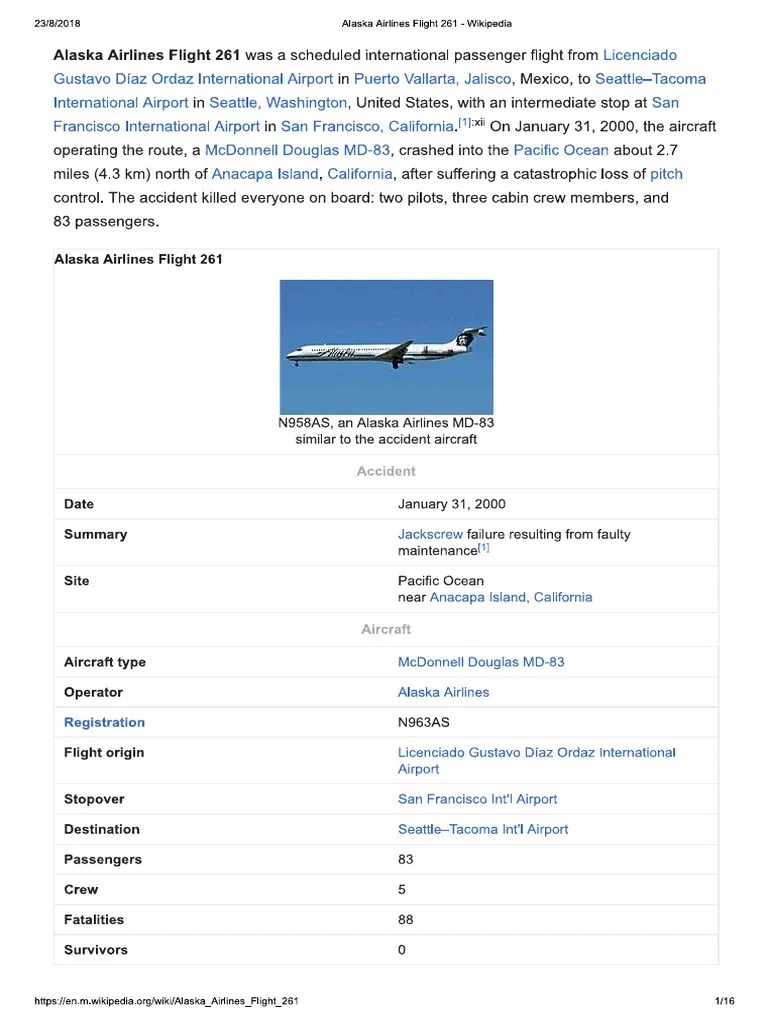 Alaska Airlines Flight 261 | PDF