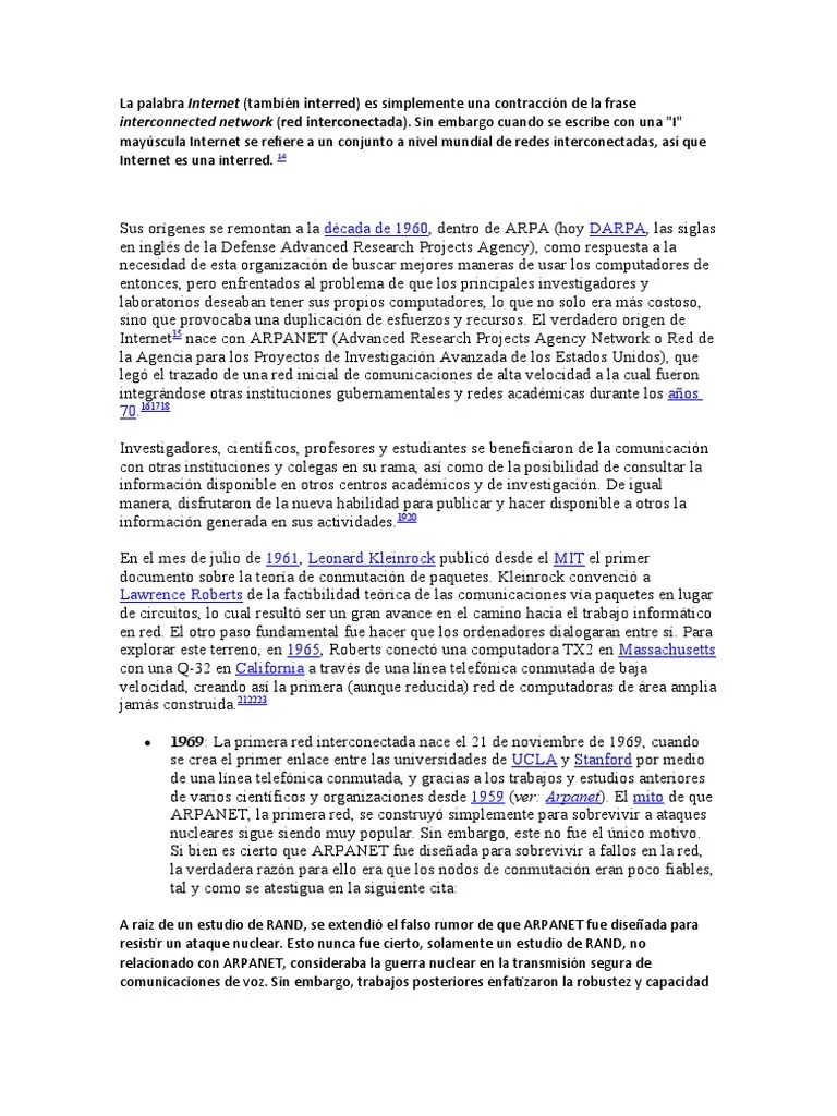 Investigacion Del Internet | PDF | Internet | Red De Computadoras