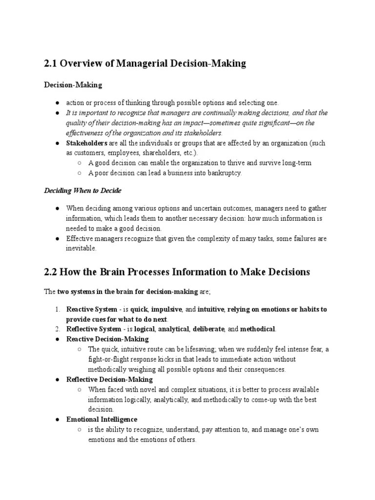 Managerial Decision Making | PDF | Decision Making | Group Decision Making