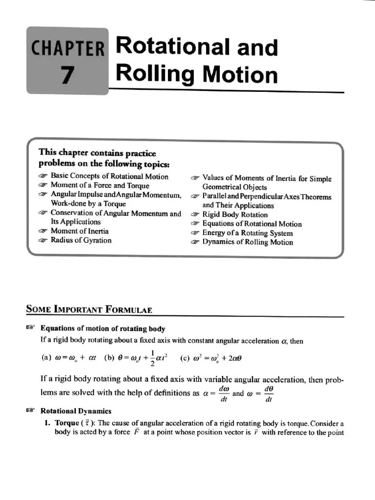 Rotational Mechanics | PDF | Rotation Around A Fixed Axis | Angular ...