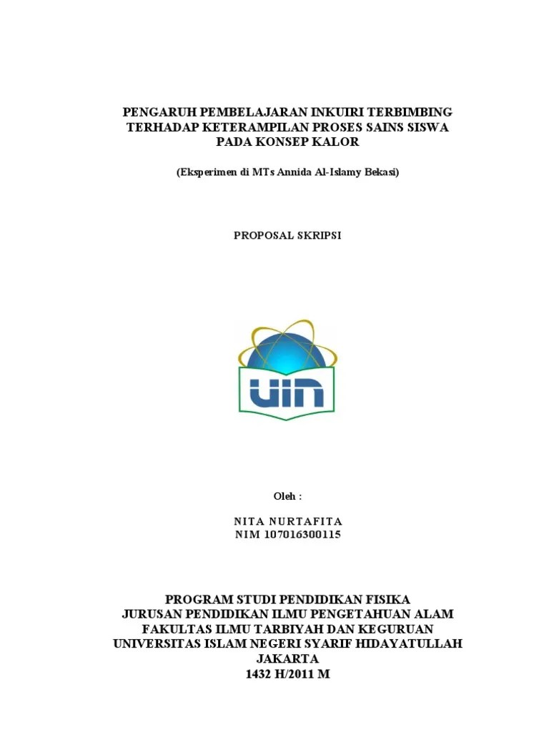 Contoh Cover Proposal Skripsi Uin Bandung Ide Judul Skripsi Universitas Cute766