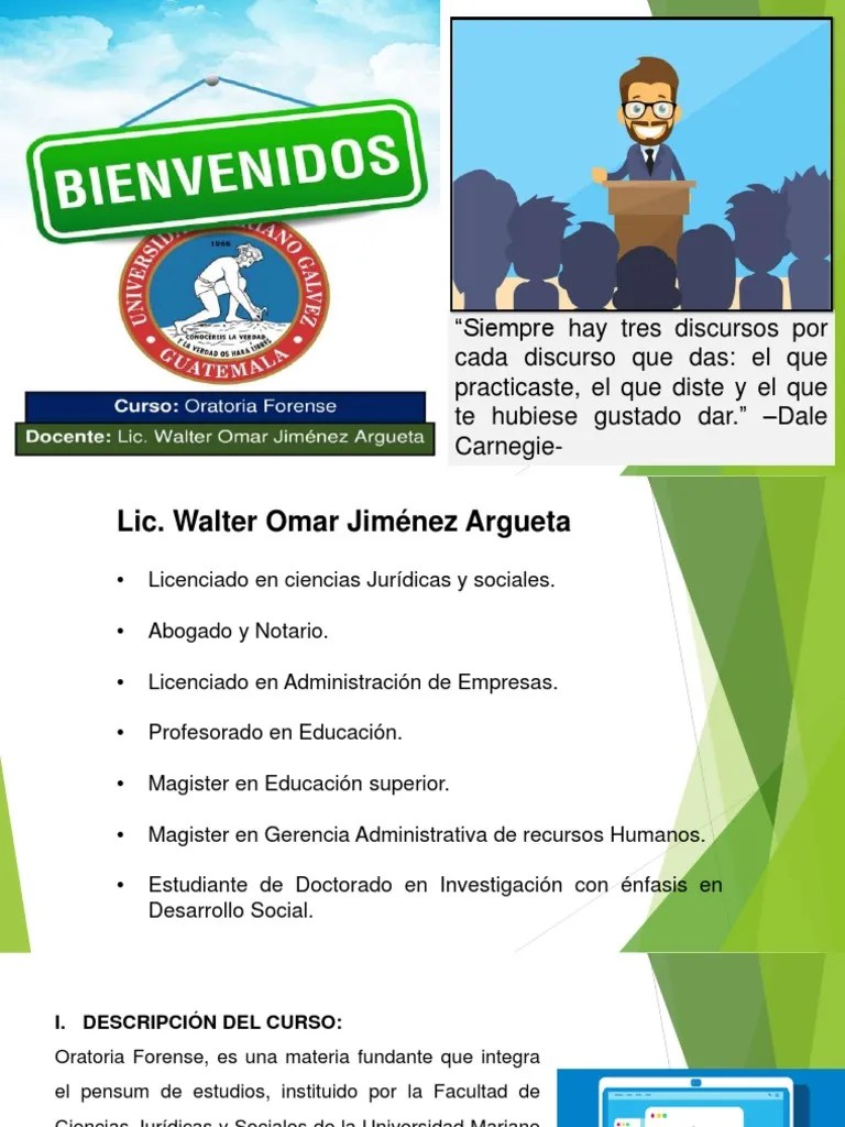 Presentación Del Curso | PDF | Hablar En Público