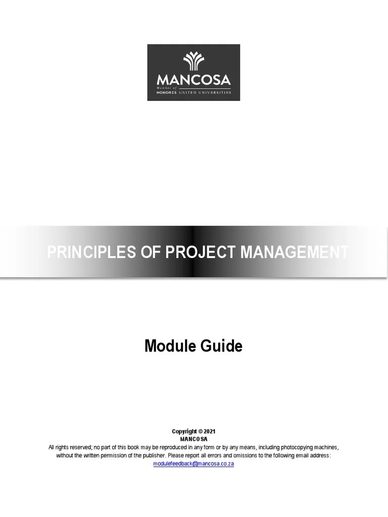Principles Of Project Management | PDF