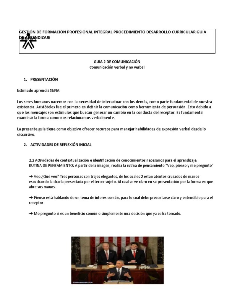 Comunicacion Verbal Y No Verbal | PDF | Comunicación | Aprendizaje