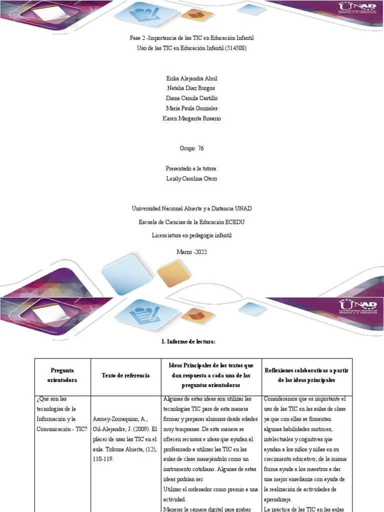 - Fase 2 - Importancia De Las TIC En Educación Infantil | PDF | Educación De La Primera Infancia ...
