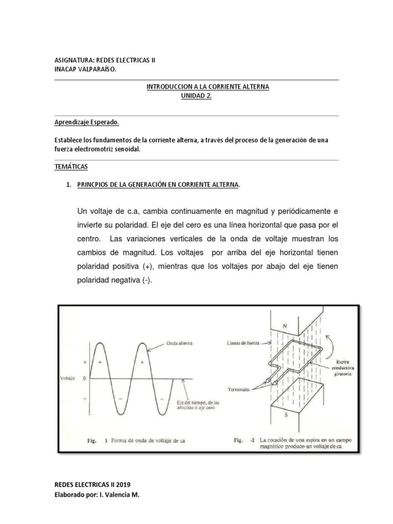 Introduccion A La Corriente Alterna | Descargar Gratis PDF | Voltaje | Corriente Eléctrica