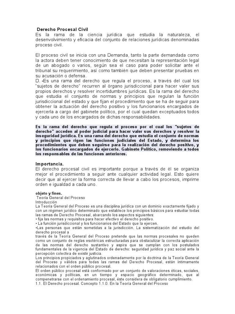 Derecho Procesal Civil III | PDF | Ley Procesal | Jurisdicción