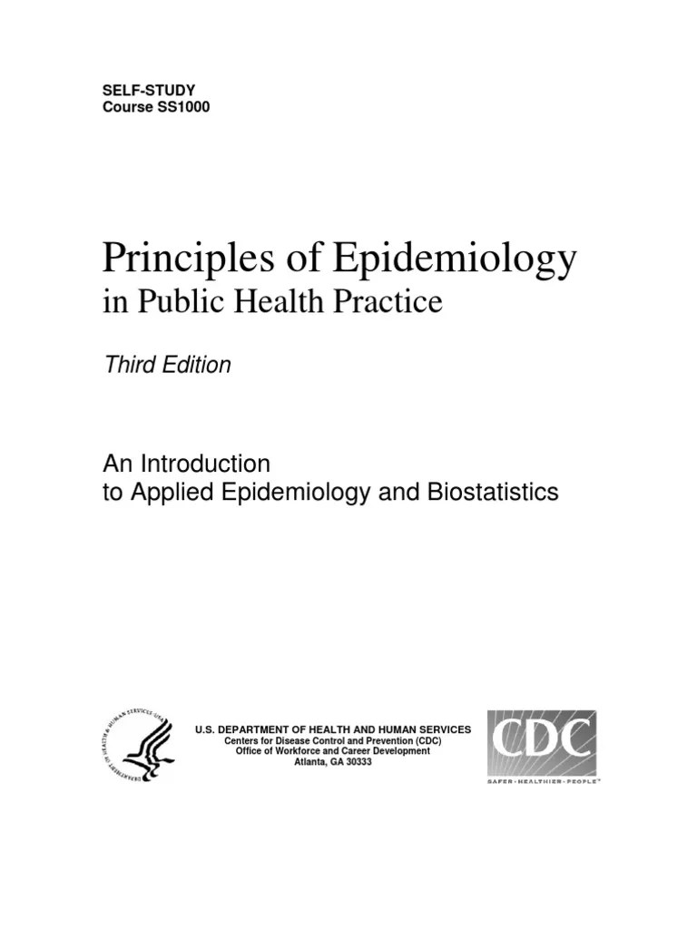Principles Of Epidemiology In Public Health Practice | PDF ...