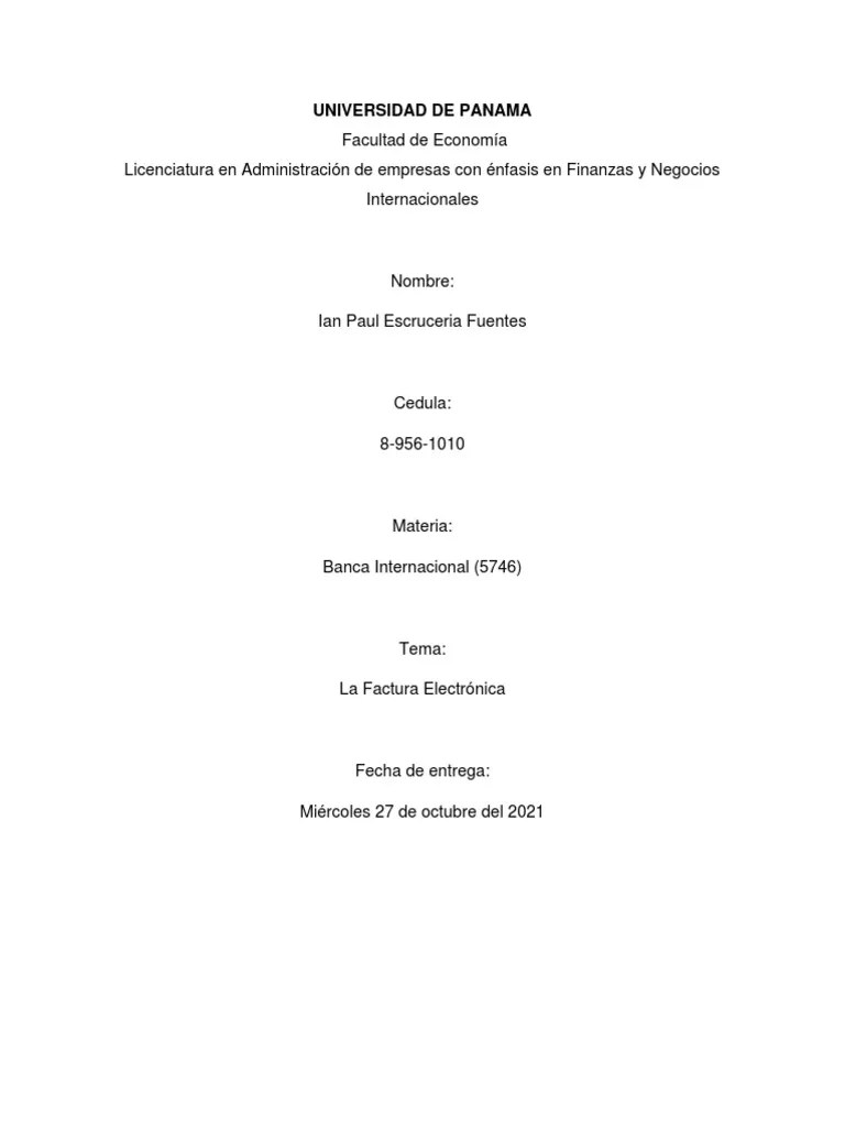 Banca Internacional La Factura Alectronica | PDF | Evasión De Impuestos | Factura