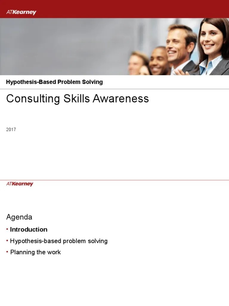 Consulting Skills Awareness: Hypothesis-Based Problem Solving | PDF ...