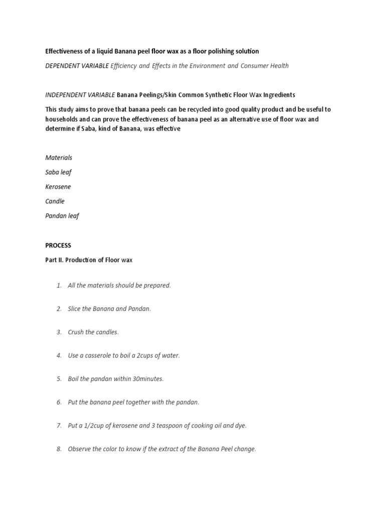 Research Capstone Group 1 | PDF | Banana | Food And Drink
