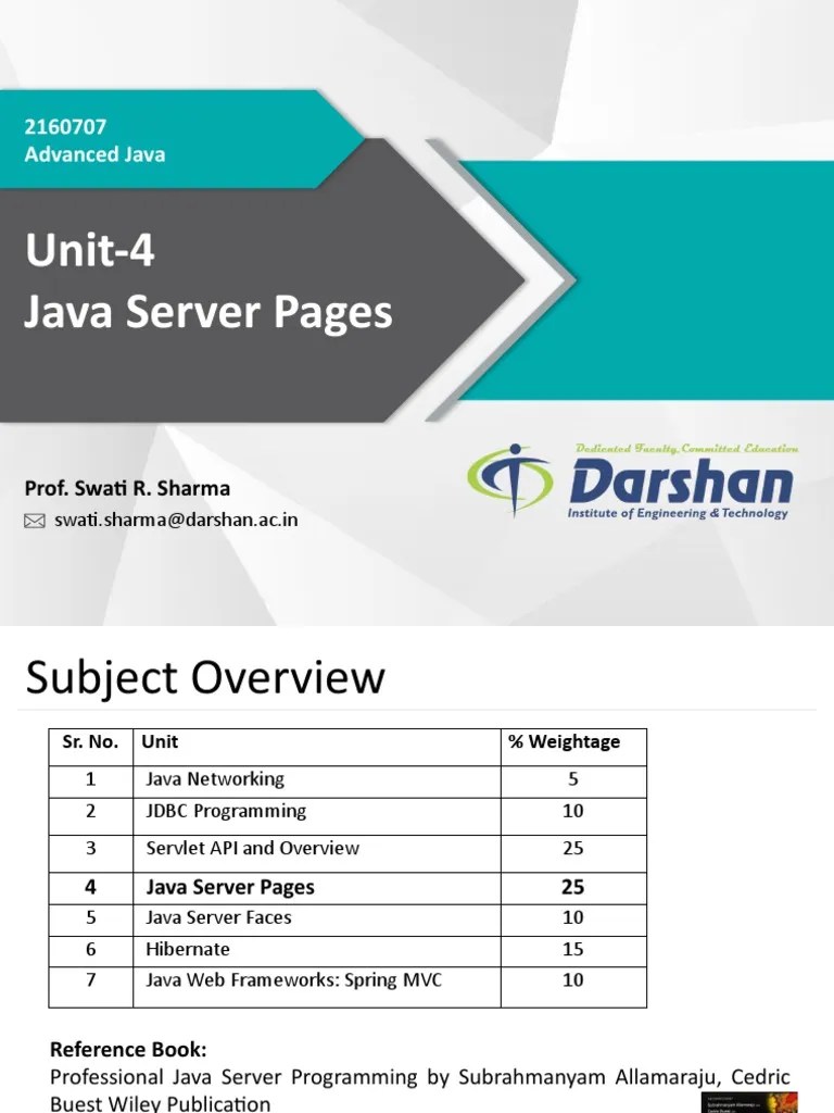 Adv - Java GTU Study Material Presentations Unit-4 Java Server Pages ...