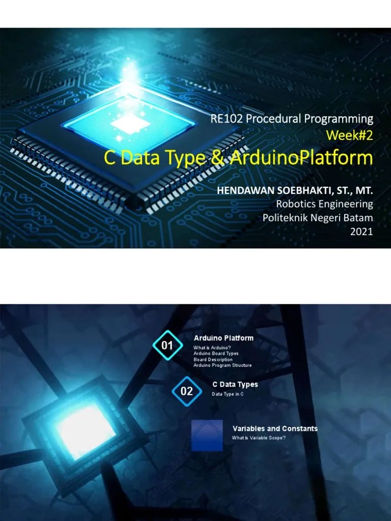 Week#2 - C Data Types And Arduino Platform | PDF | Data Type | Integer ...