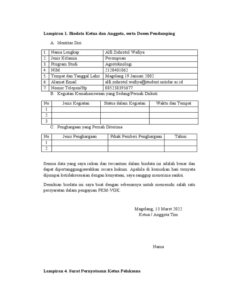 Lampiran Proposal VGK | PDF