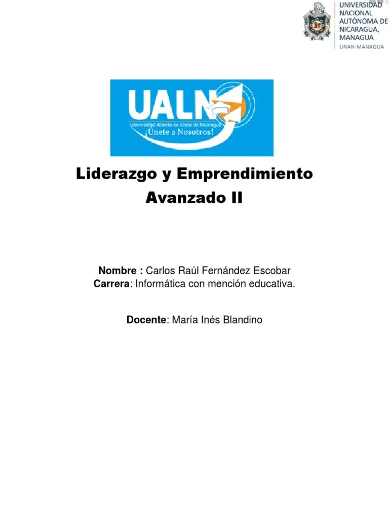 Liderazgo Y Emprendimiento | PDF | Liderazgo | Comportamiento