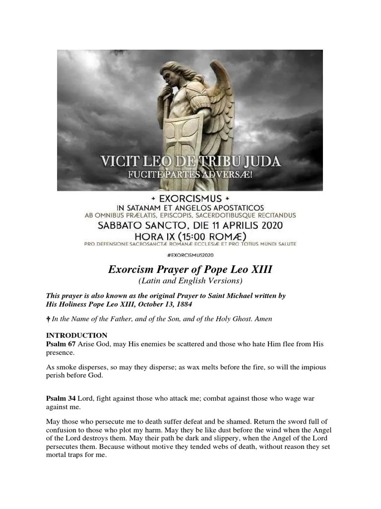 Exorcism Prayer Of Pope Leo XIII | PDF