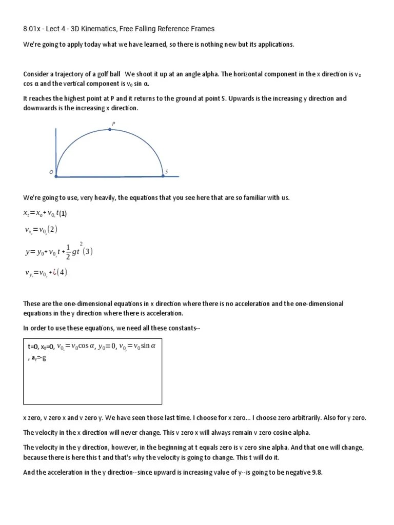 Walter Lewin Notes 4 | Download Free PDF | Physics | Physical Quantities