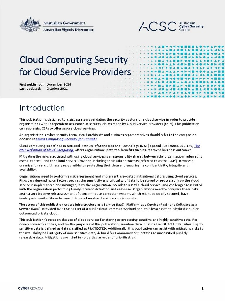 Risks And Controls For Cloud Service Providers | PDF