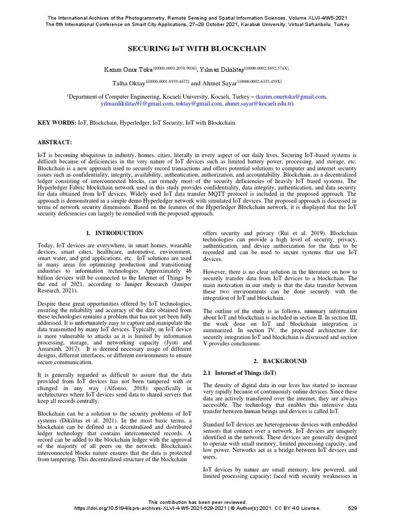 Securing Iot With Blockchain Pdf Internet Of Things Computer Network