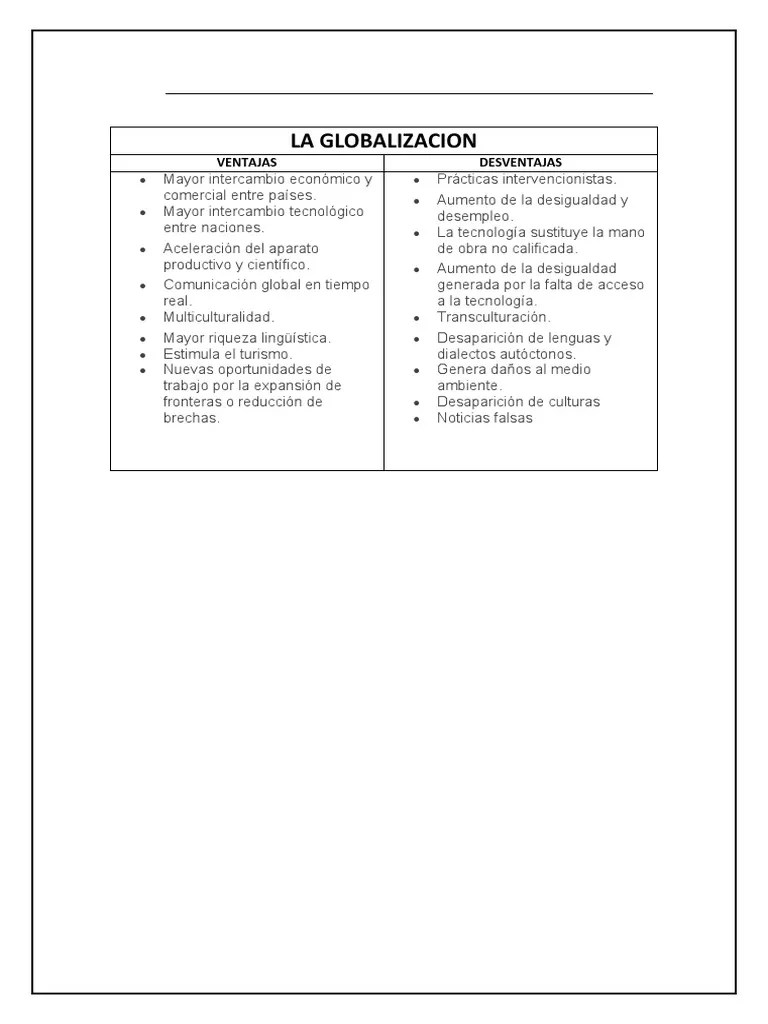 La Globalizacion | PDF