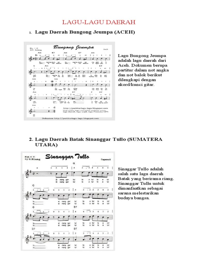 Selain itu ada lirik yamko rambe yamko dan . Lagu Lagu Daerah Pdf