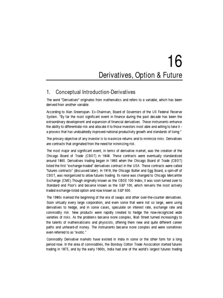 Basics Of Derivatives Forward, Futures And Swap | PDF | Futures ...
