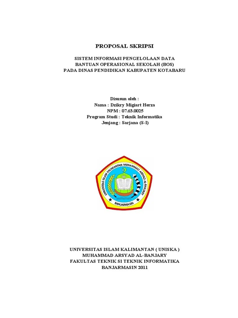 contoh slide presentasi proposal penelitian yang bagus. Cover Proposal Skripsi