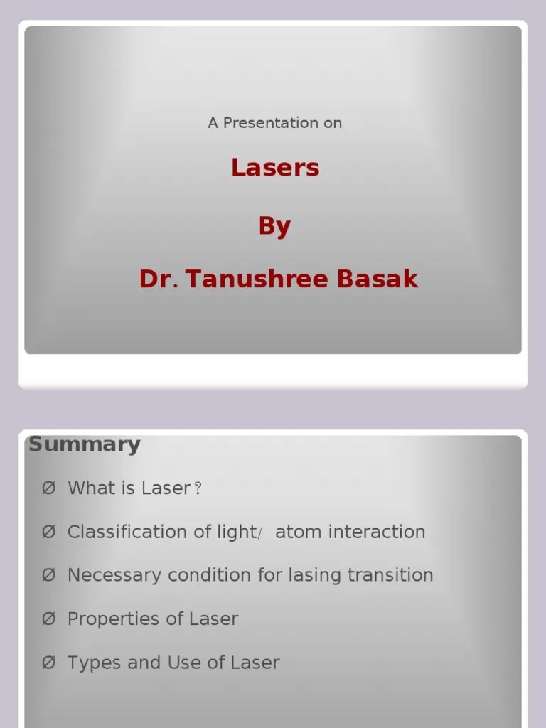 Laser Notes | PDF | Laser | Holography