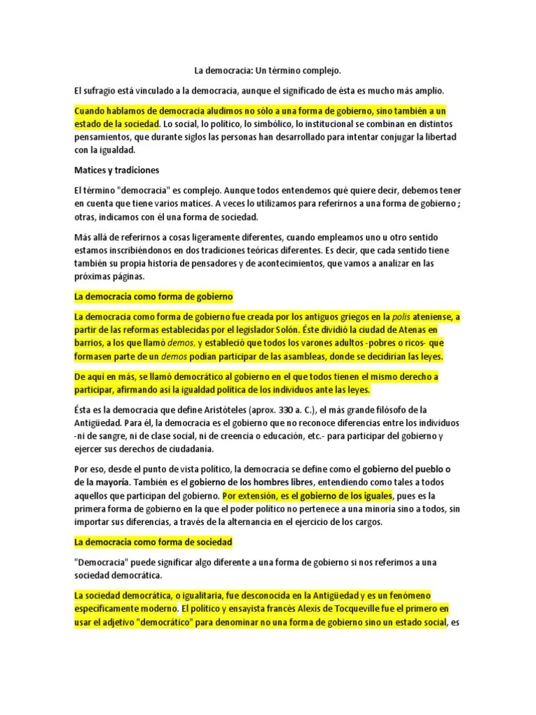 La Democracia | PDF | Ideologías Políticas | Democracia