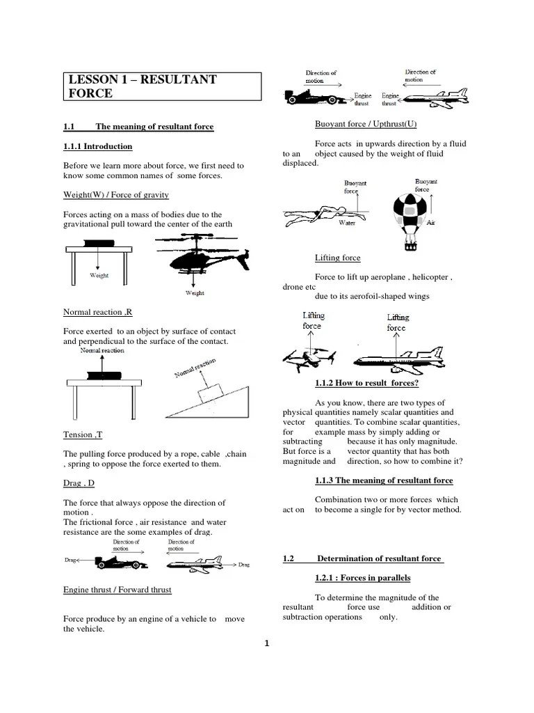 Chapter 1 F5 Force And Motion 2 | PDF | Force | Friction
