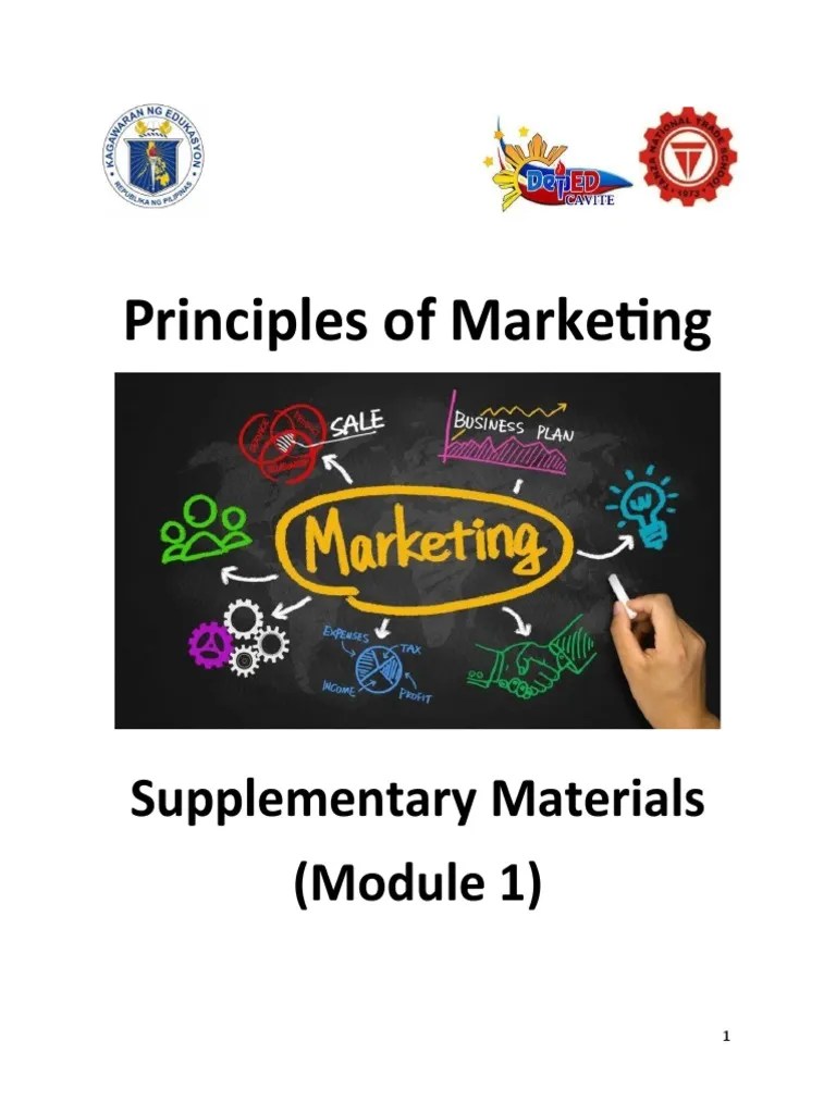 Principles Of Marketing: Senior High School | PDF | Marketing | Sales