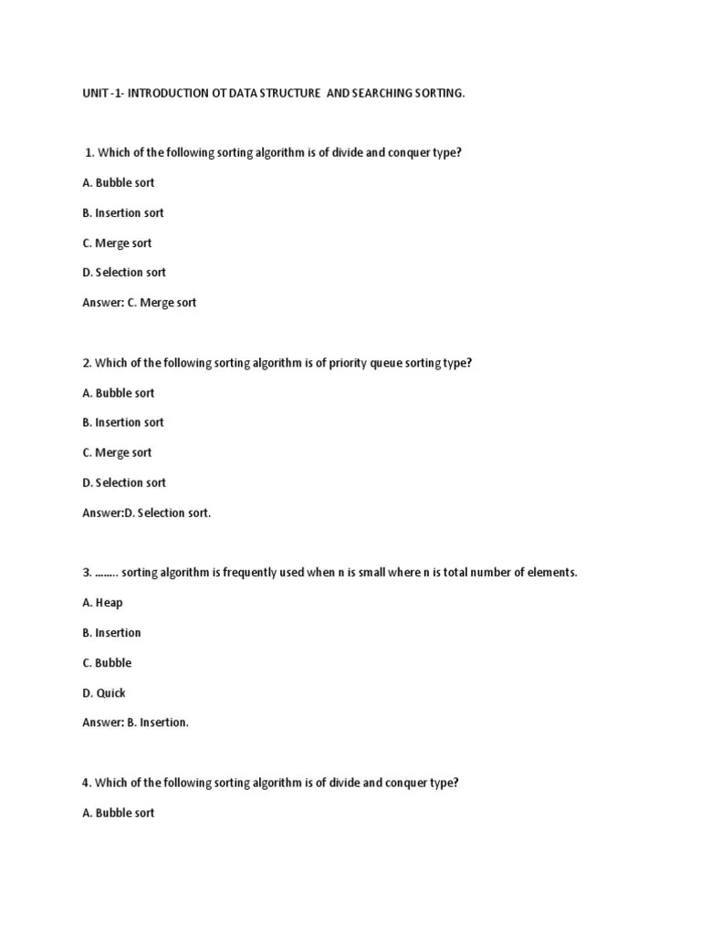 Unit1 - Introduction To Data Structure | PDF | Time Complexity ...