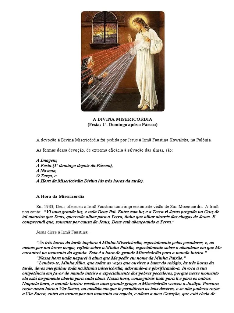 A Divina Misericórdia | PDF | Rosário | Oração