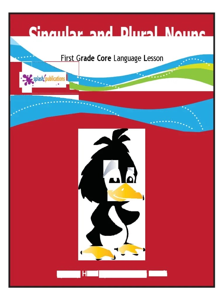 First Grade Singular And Plural Nouns | PDF | Plural | Grammatical Number