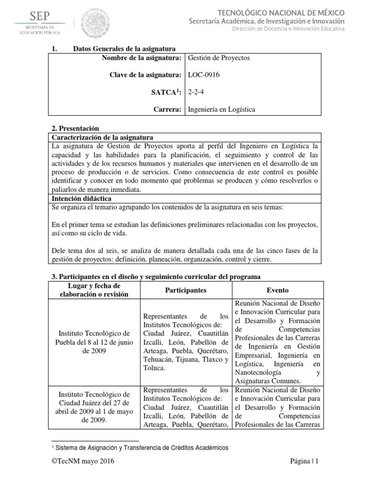Gestion De Proyectos | PDF | Evaluación | Gestión De Proyectos