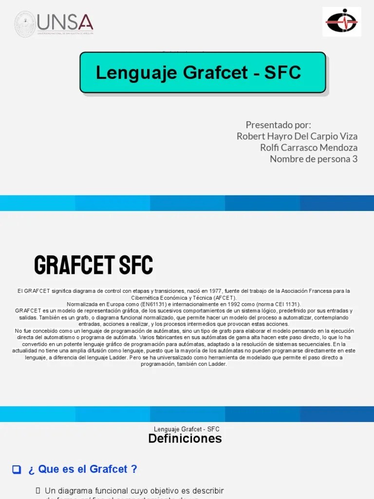 Grafcet Merged | PDF | Controlador Lógico Programable | Lenguaje De Programación
