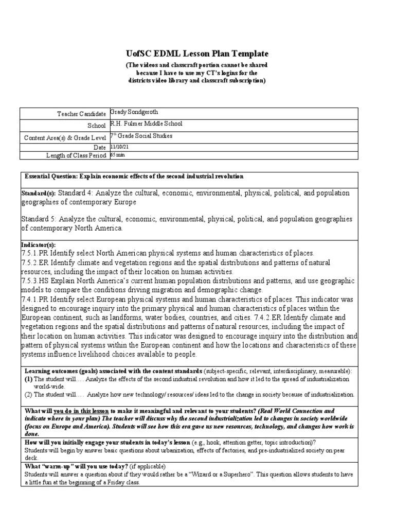 3rd Lesson Plan | PDF | Cognition | Learning