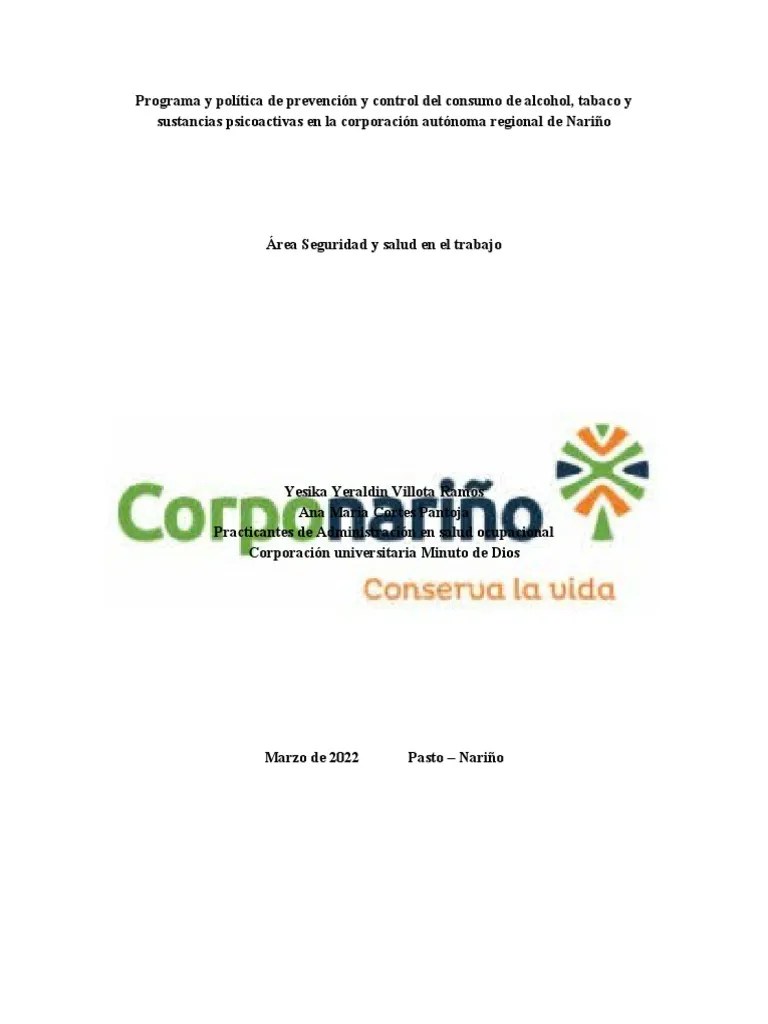 Programa De Prevención Y Control Del Consumo De Alcohol | PDF | Alcoholismo | Drogas