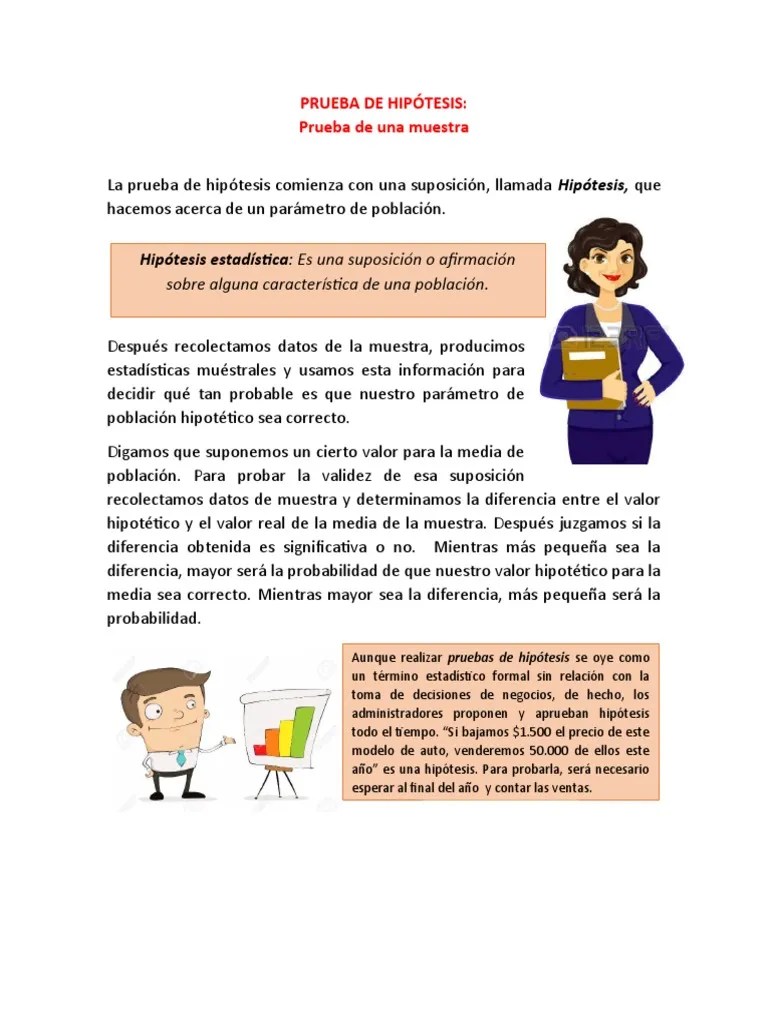 PRUEBA DE HIPÓTESIS | PDF | Errores Tipo I Y Tipo Ii | Prueba De Hipótesis Estadísticas