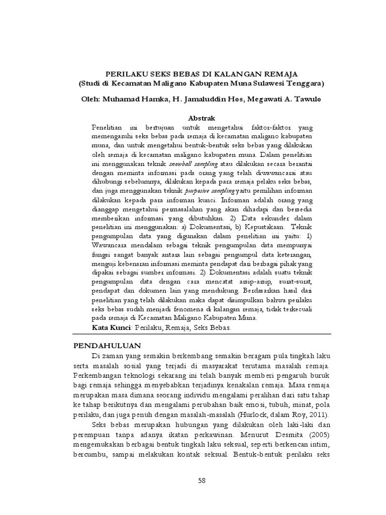 Perilaku Seks Bebas Di Kalangan Remaja 601ed662 | PDF