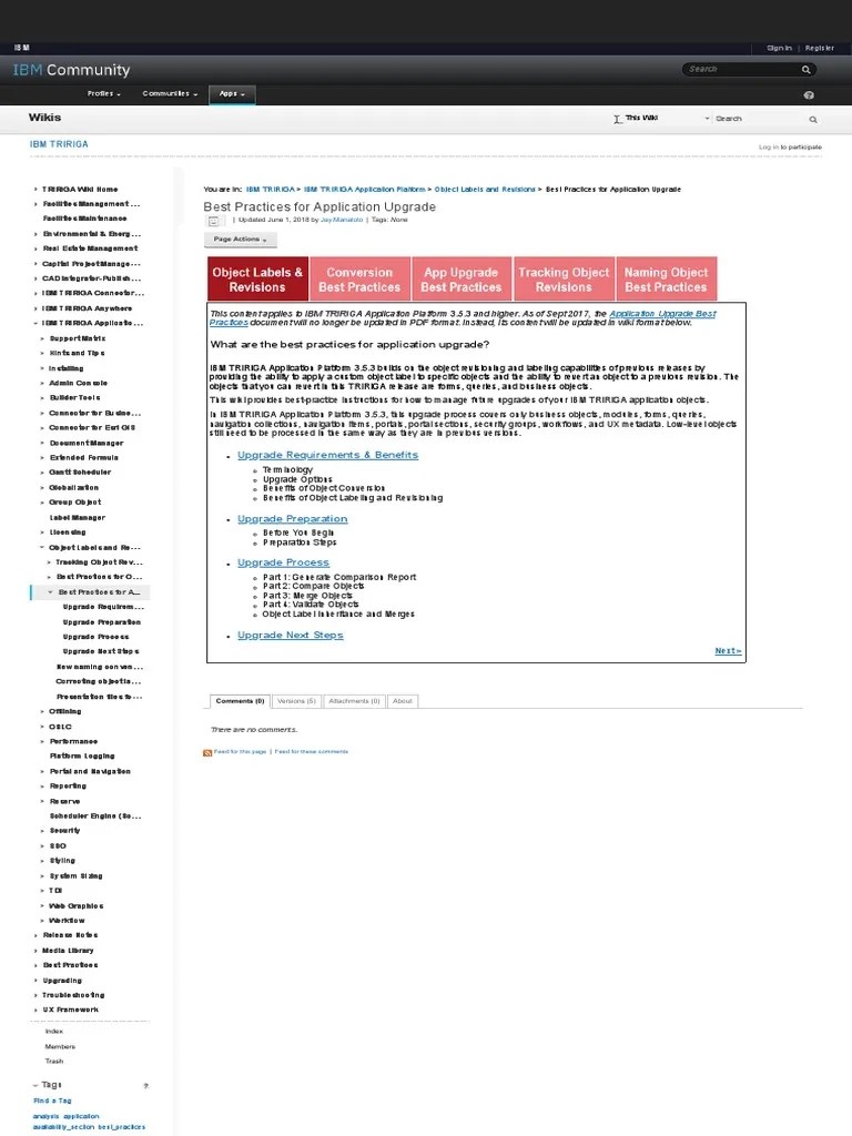 Best Practices For Application Upgrade | PDF | Wiki | Information ...