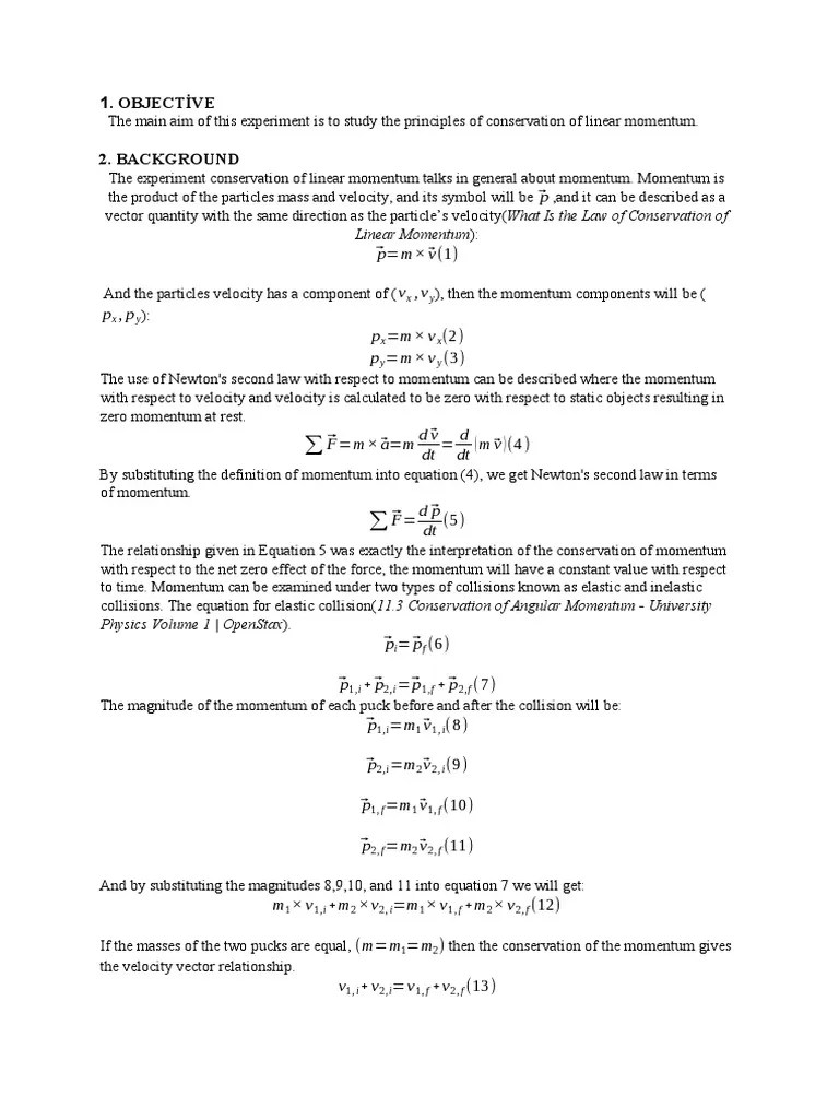 Conservation Of Linear Momentum | PDF | Momentum | Collision