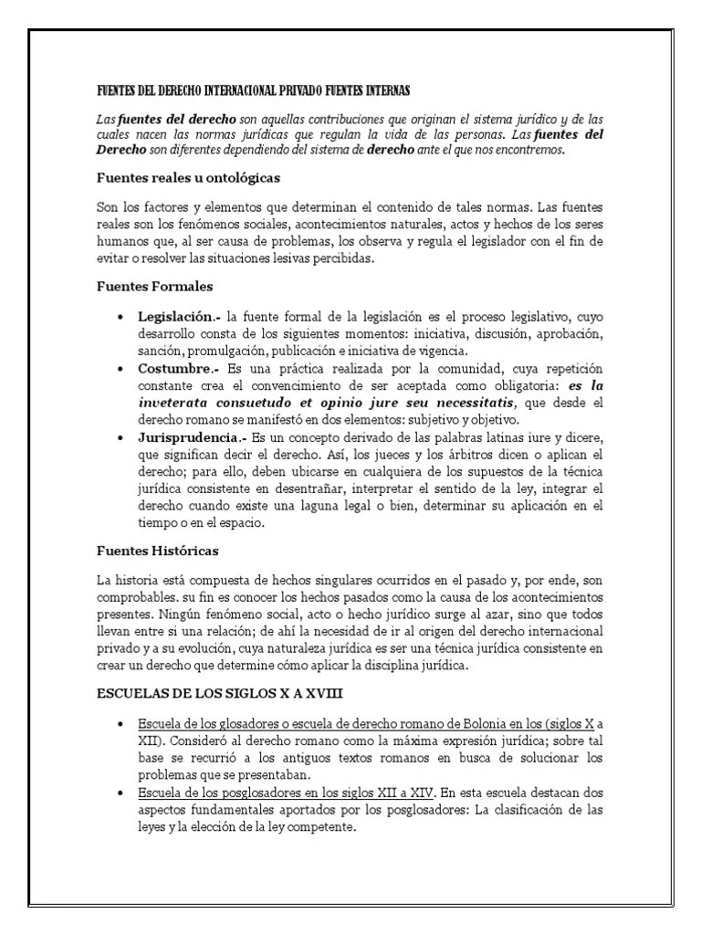 Fuentes Del Derecho Internacional Privado 10 | PDF | Fuentes Del ...