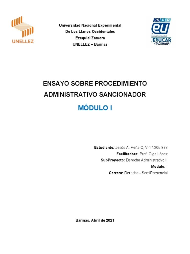 Procedimiento Administrativo Sancionador | PDF | Debido Al Proceso ...