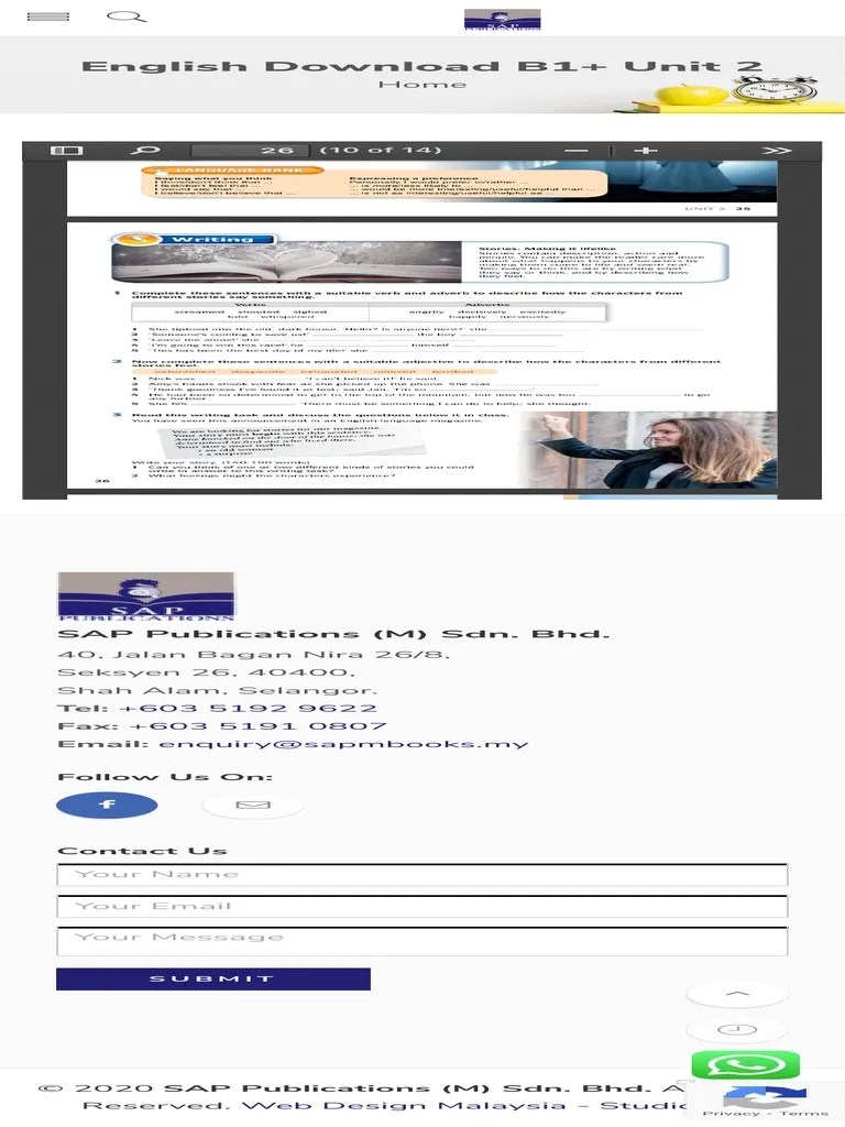 English Download B1+ Unit 2 SAP Publications Malaysia | PDF | Adverb ...