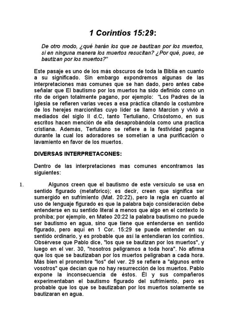Bautismo Por Los Muertos | PDF | La Resurrección De Jesús | Bautismo