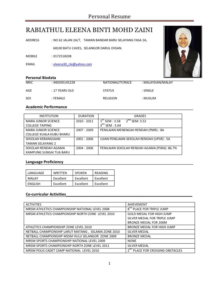 format resume spm 2021 bahasa melayu