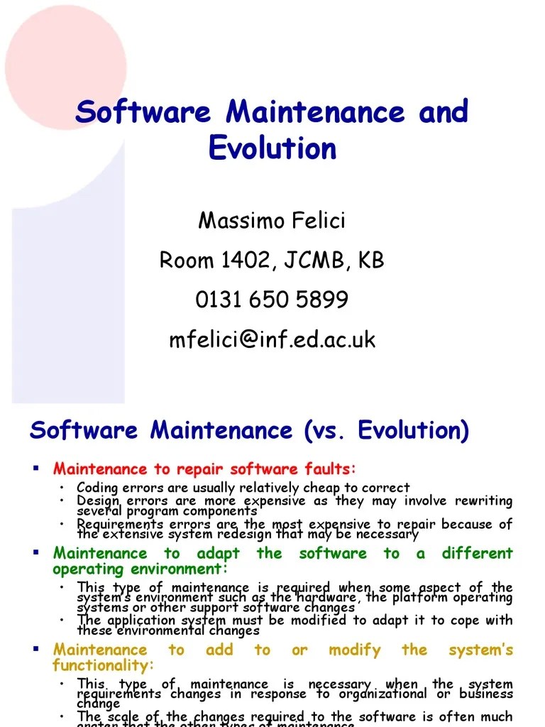 LectureNote18 SoftwareEvolution | PDF | Component Based Software Engineering | Software